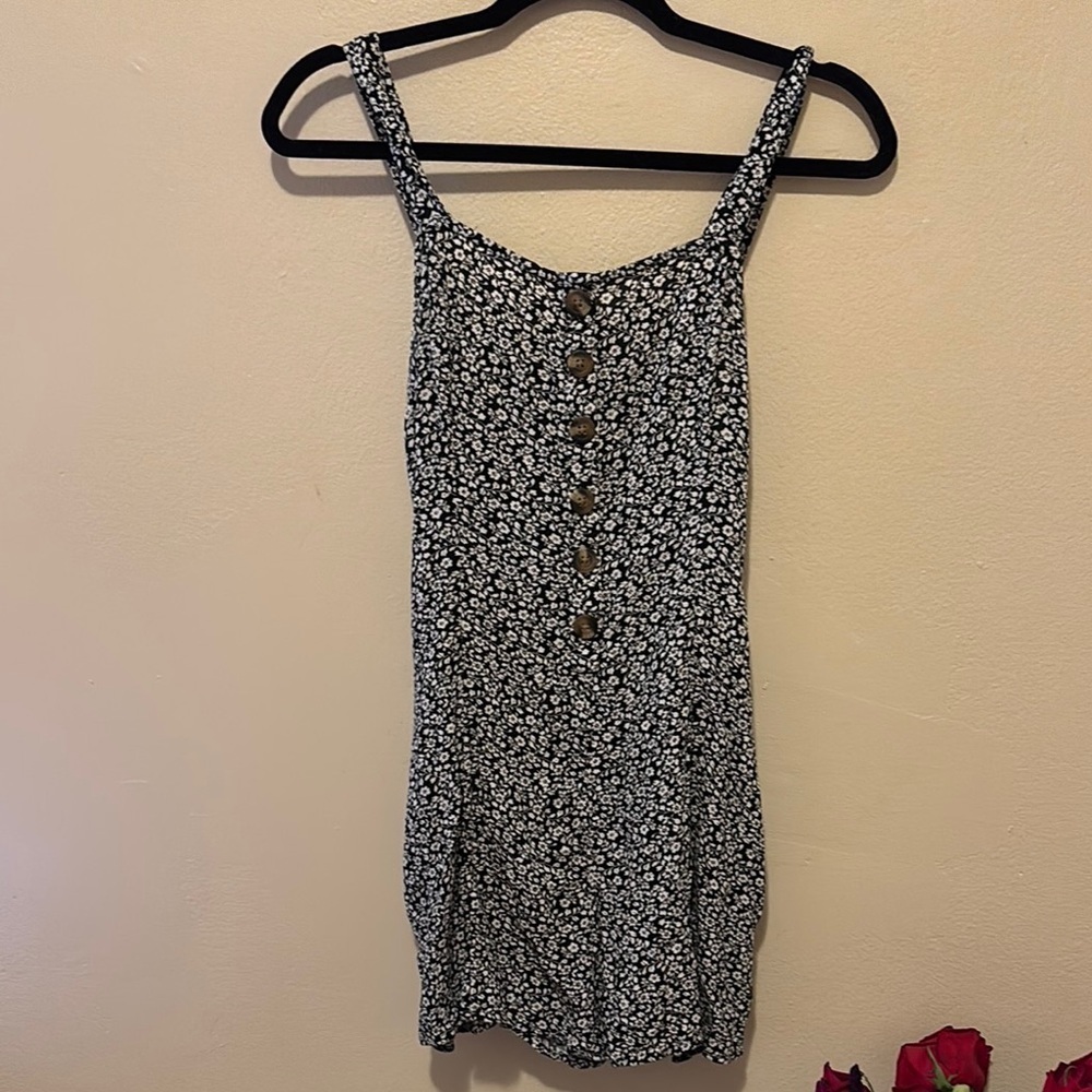 American Eagle Outfitters Black and White Floral Dress